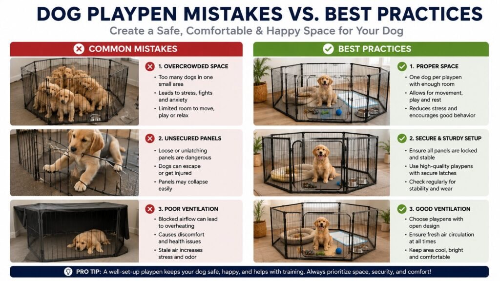 Common mistakes when using a dog playpen